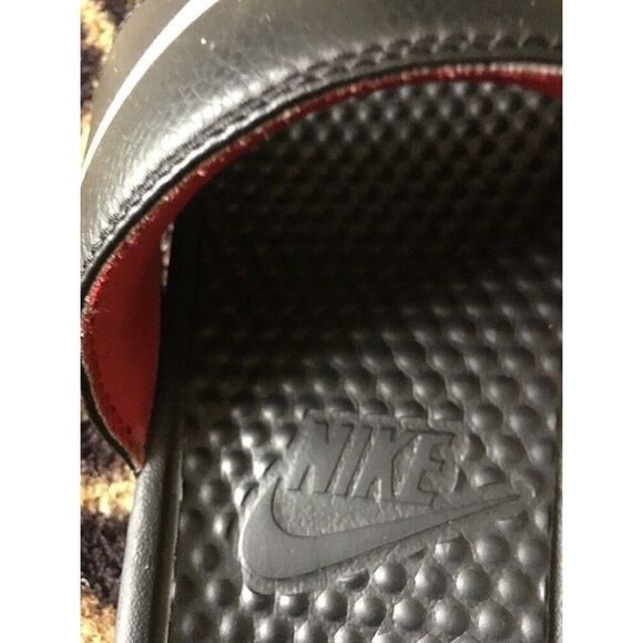 Nike Men\'s Flip Flops Slides Sandals Shoes Size 6 Black with White Logo main image 6